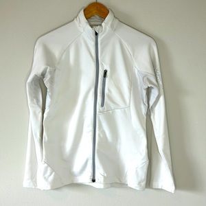 Salomon lightweight fleece zip-up, white, medium